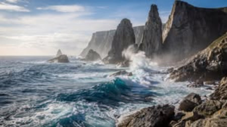 blur  in south africa coastline indian ocean  isimagaliso reserve nature and rocks