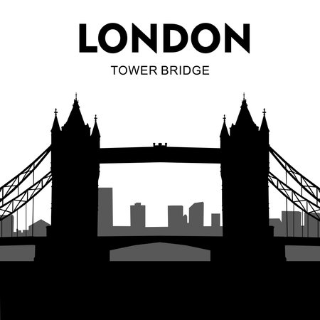 London towe bridge design over white background, vector illustration. Vector illustration. EPS10のイラスト素材