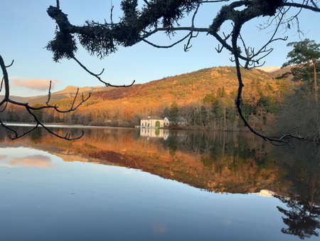 Reflections on the lakeの写真素材