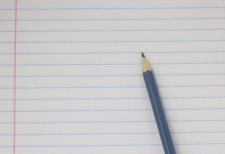 Gray pencil on white background, back to school, education concept. Close-upの写真素材