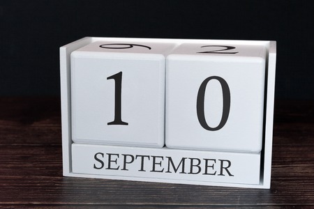 Business calendar for September, 10th day of the month. Planner organizer date or events schedule concept.の写真素材