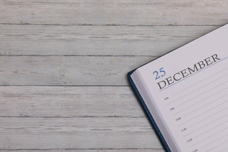 Exact date in the new diary. Important event and note space for December 28.の写真素材