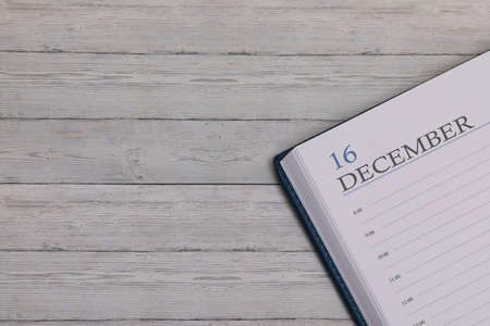 Exact date in the new diary. Important event and note space for December 28.の写真素材