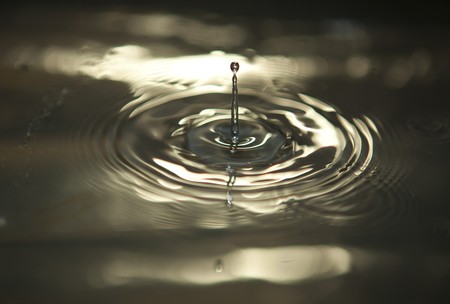 Abstract Water World in Goldの写真素材