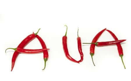Red Hot Chillis forming the word AUAの写真素材