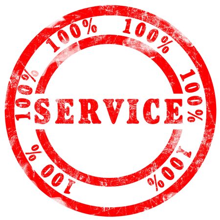 100 % Service Stampの写真素材