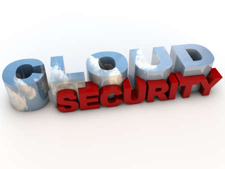 Cloud Computing Security Service over white Backgroundの写真素材