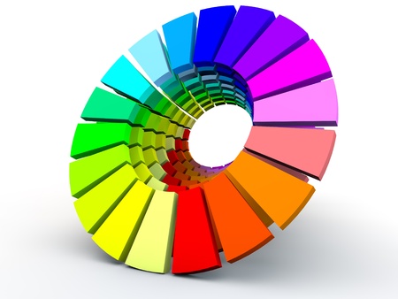 Multicolor Circle over white Backgroundの写真素材