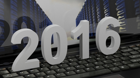 Year 2016 on Computer Keyboard