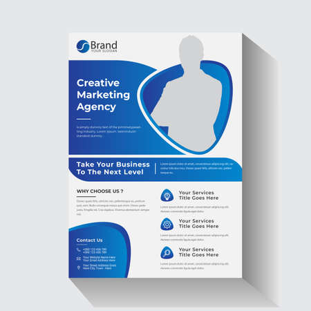 Corporate Business Flyer poster pamphlet brochure cover design layout background,template in A4 size â illustrationのイラスト素材