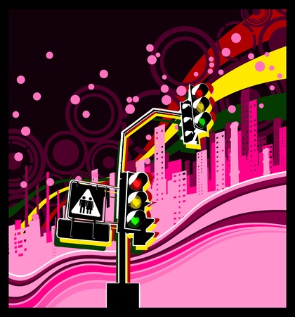 traffic light of loveのイラスト素材