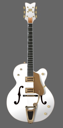 white guitarのイラスト素材