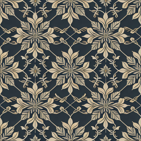 Seamless damask wallpaper pattern. Elegant luxury backgroundの素材