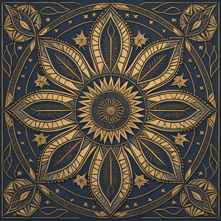 Vintage ornamental background. Template for design. Vector illustration.の素材