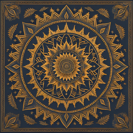 Mandala. Ethnic decorative elements. Hand drawn background. Islam, Arabic, Indian, ottoman motifs.の素材