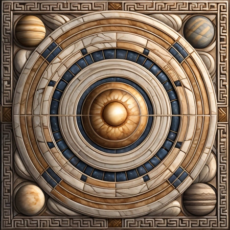 3D rendering of abstract geometric composition, digital artwork for creative graphic design.の素材