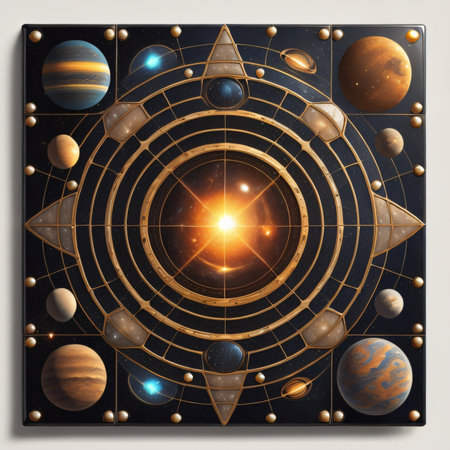 Planets in space. Solar system with planets and stars. Vector illustrationの素材