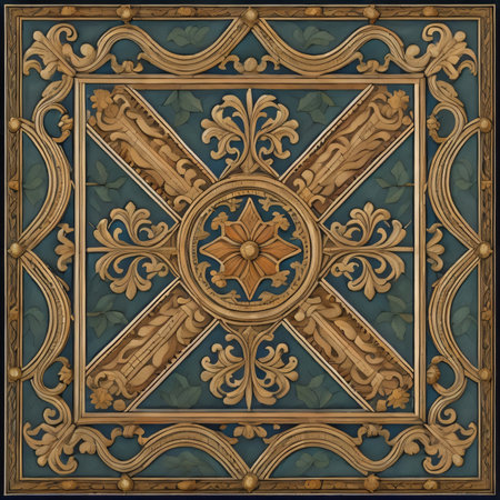 Vector ornamental pattern in Victorian style. Ornate element for design.の素材
