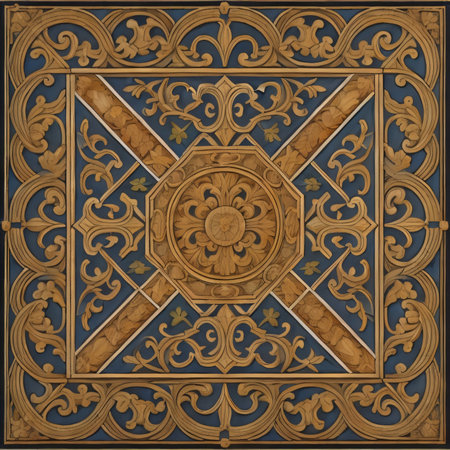 Vector patterned background in the style of Baroque. Decorative element for design.の素材