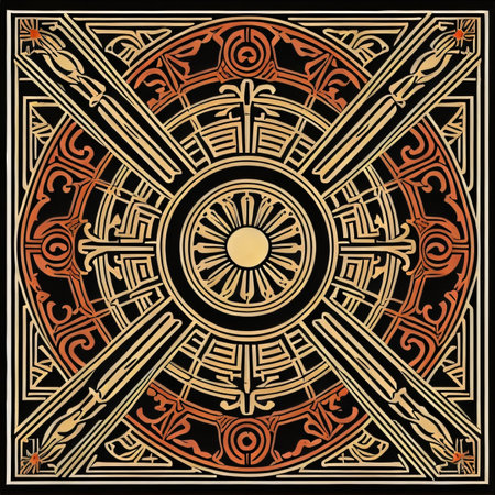 Vintage background with ancient ornaments. Vector illustration for your design.の素材