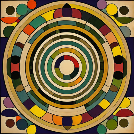 abstract background with circles and ovals in brown and yellow colorsの素材