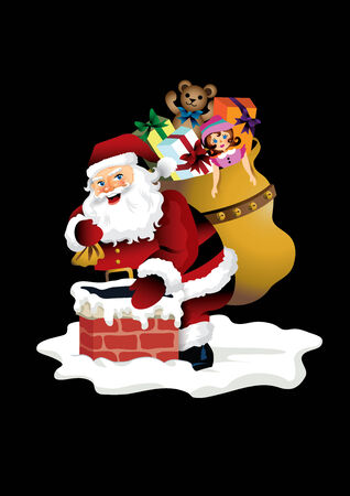 Santa Chimneyのイラスト素材