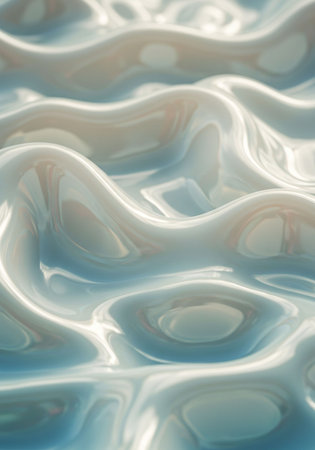 abstract background of white silk or satin fabric with some smooth folds in itの素材