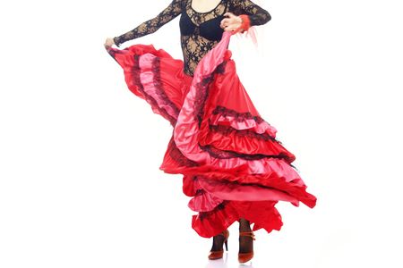 Body part of the woman dancing flamencoの写真素材