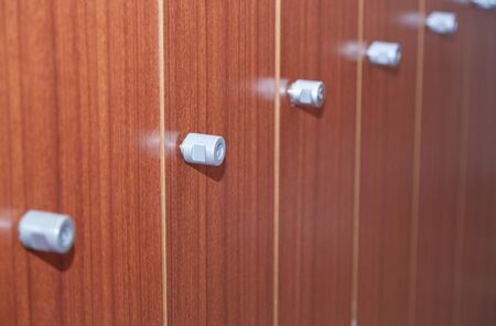 Doors of cabinet. Close-up horizontal photoの写真素材