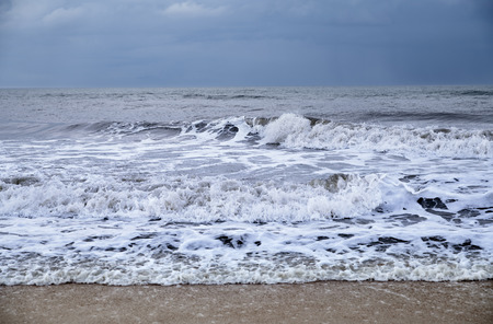 Rough water and waves in Pacific Oceanの写真素材