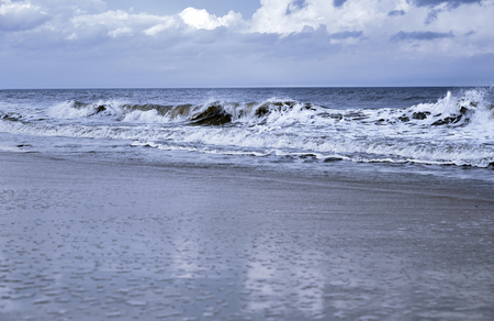 Rough water and waves in Pacific Oceanの写真素材