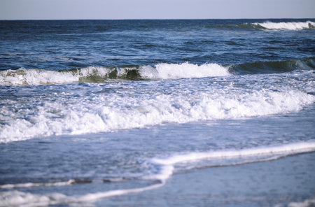 Rough water and waves in Atlantic Ocean. Florida, USAの写真素材
