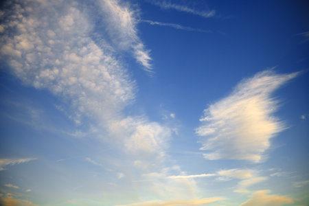 Pattern of the sky with cloudsの写真素材