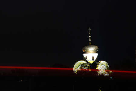Church photo at night are near expensiveの写真素材