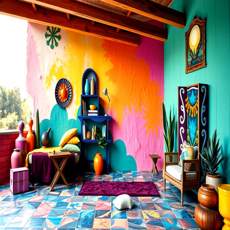 Interior of a children's room with a beautiful design. 3D renderの写真素材