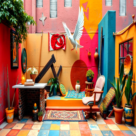 Decorated streetsの写真素材