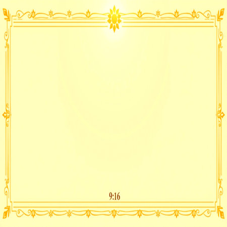 Illustration of floral frame with place for text on a yellow backgroundの写真素材