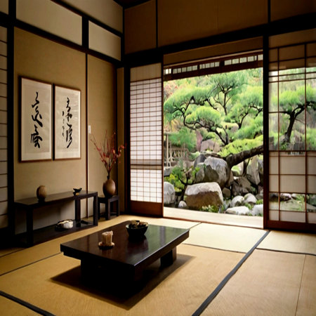 Japanese-style room in the Japanese-style house, Kyoto, Japanの写真素材