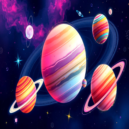 Planets in space. Solar system. 3d vector illustration.