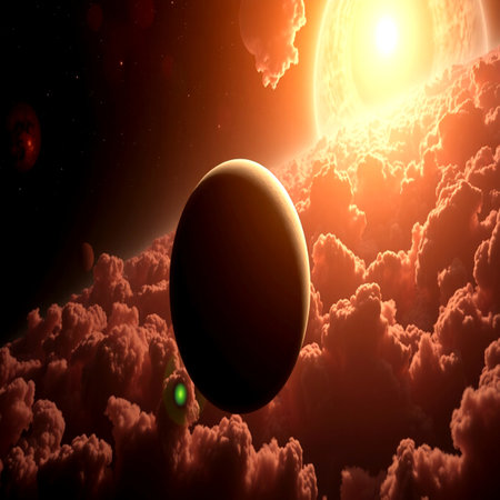 Fantasy alien planet in deep space. 3D illustration.