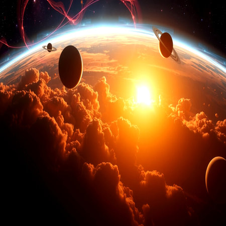Planets in outer space. Elements of this image furnished by NASA