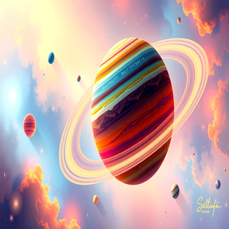 Solar system. Solar system in space. Abstract background. 3D illustration.