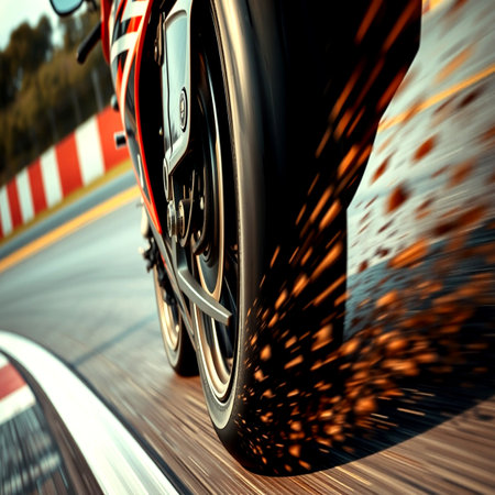 Racing car on the road with motion blur. 3d renderingの写真素材