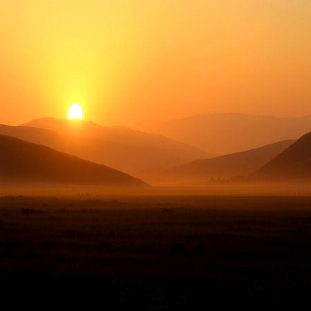 Sunset in the mountains of Kazakhstan. Tien Shan region.の写真素材