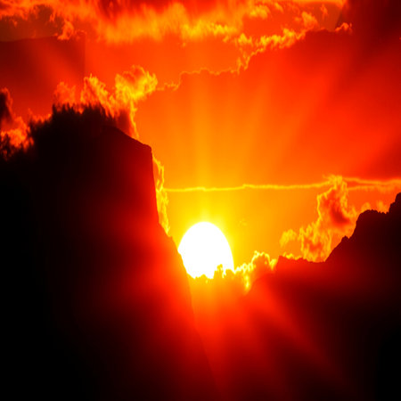 Sunset over the Grand Canyon in Arizona, United States of Americaの写真素材