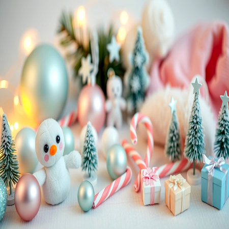 Christmas and New Year background. Christmas decorations on a white background.の写真素材