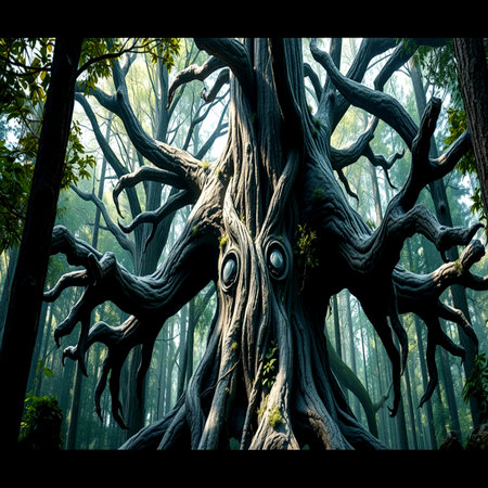 Old big tree in the forest. Beautiful old tree in the forest.の写真素材