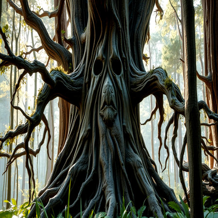 Old tree in the forest.の写真素材