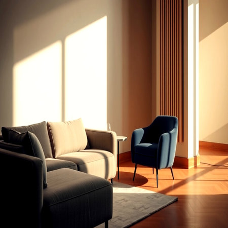 modern bright interiors 3D rendering illustration  - computer generated imageの写真素材