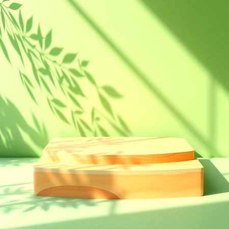 Minimal scene with podium for product presentation. 3D render.の写真素材
